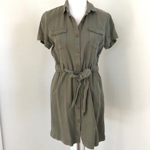 Velvet ❤️ Heart Olive Chambray Shirt Dress